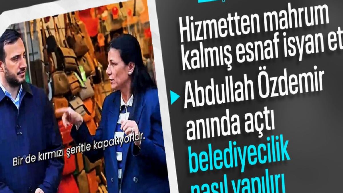 Abdullah Özdemir’in esnafla samimi sohbeti