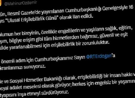 16 Mayıs “Ulusal Erişilebilirlik Günü” ilan edildi