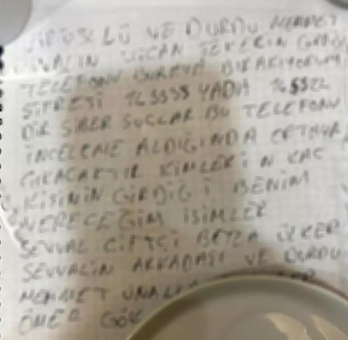 Adana’da Katil Zanlısının Mektubu Ortaya Çıktı