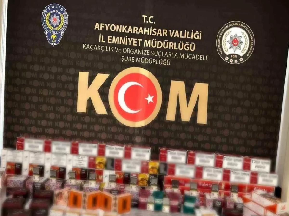 Afyon’da Kaçak Sigara Operasyonu