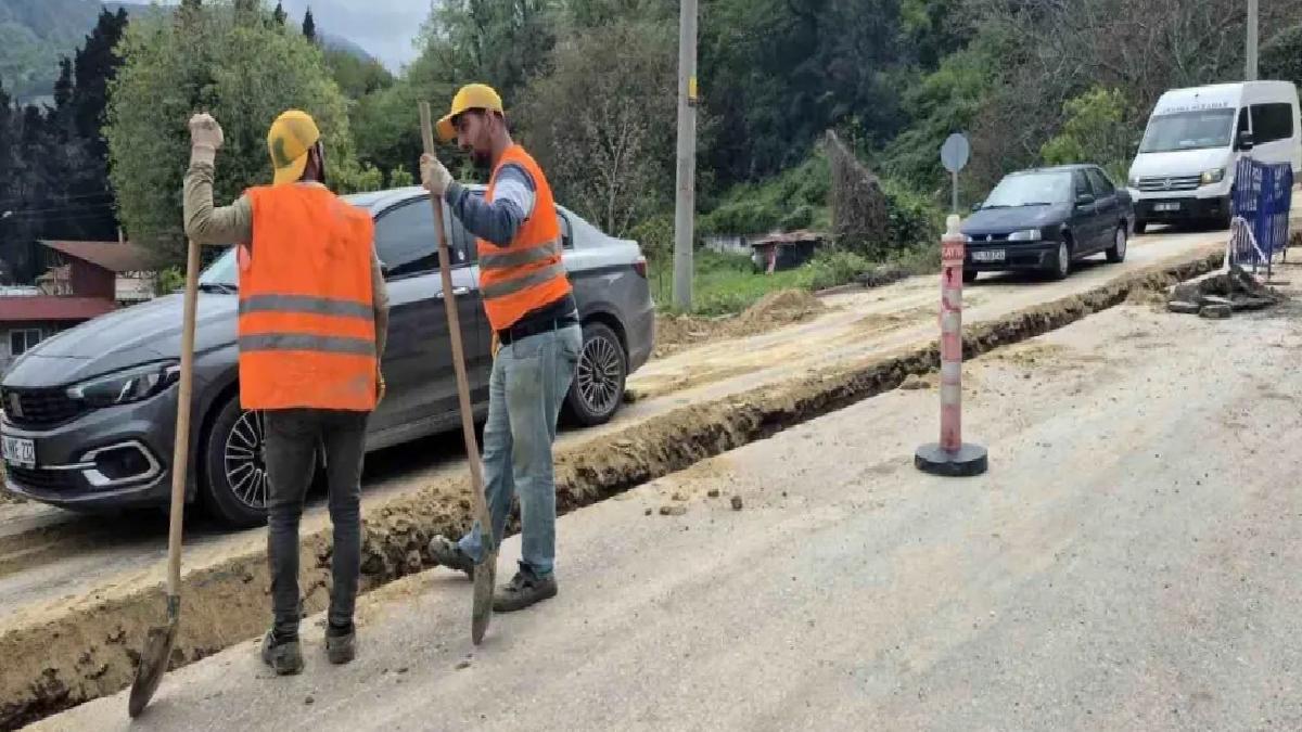 Amasra’da Doğalgaz Çalışmaları Trafiği Etkiledi