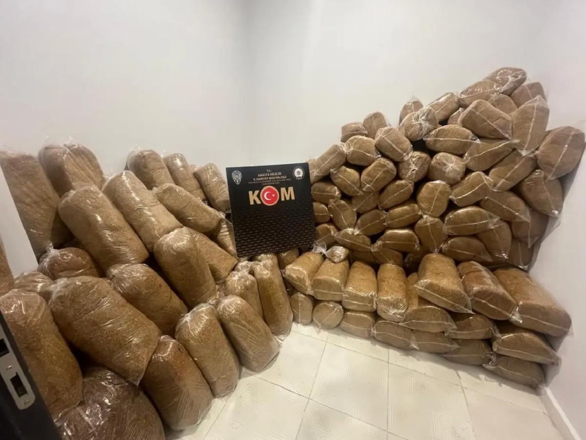Amasya’da 1.5 Milyon TL’lik Kaçak Tütün Ele Geçirildi