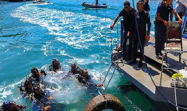 Antalya Büyükşehir Belediyesi’nden Kaleiçi Yat Limanı’nda deniz taban paklığı