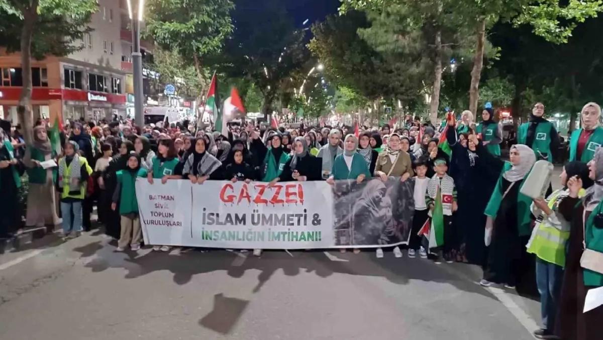 Batman’da Gazze İçin Yürüyüş