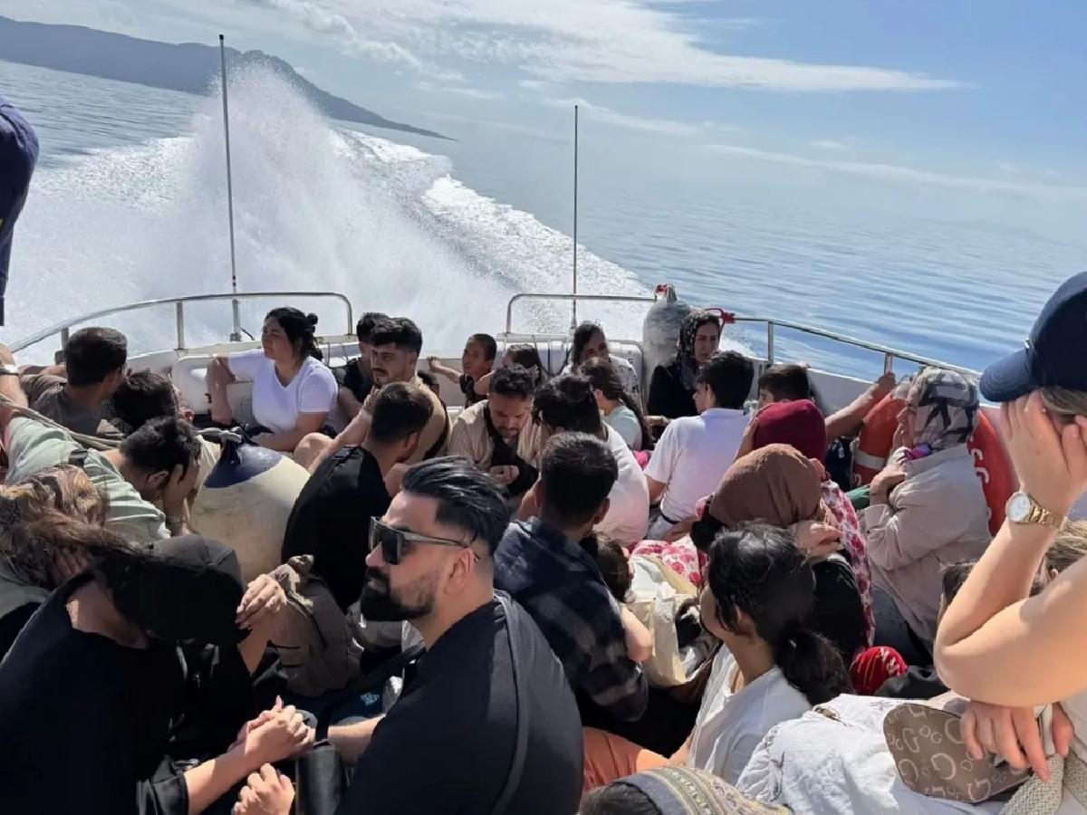 Bodrum açıklarında 95 göçmen yakalandı