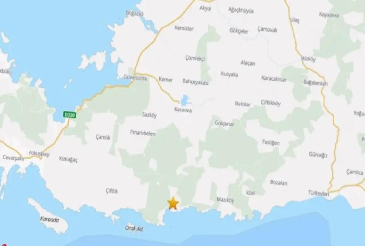 Bodrum’da 4.1 Büyüklüğünde Zelzele
