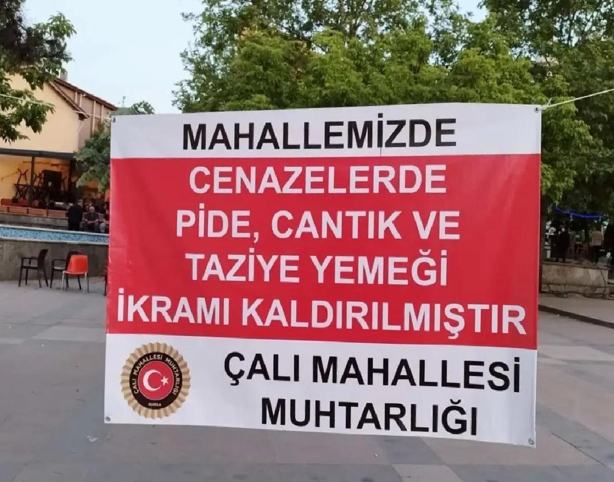 Cenazelerde Yemek İkramı Sona Erdi