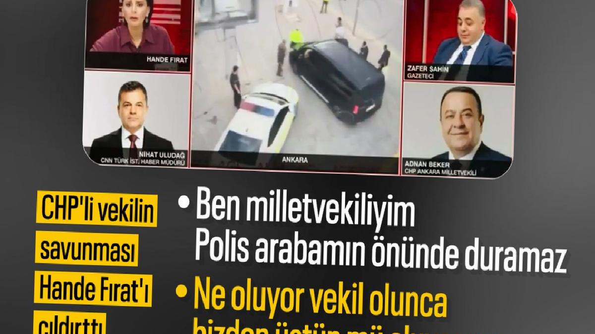 CHP’li Adnan Beker’in sürücüsü, aracı polis takımlarının üzerine sürdü