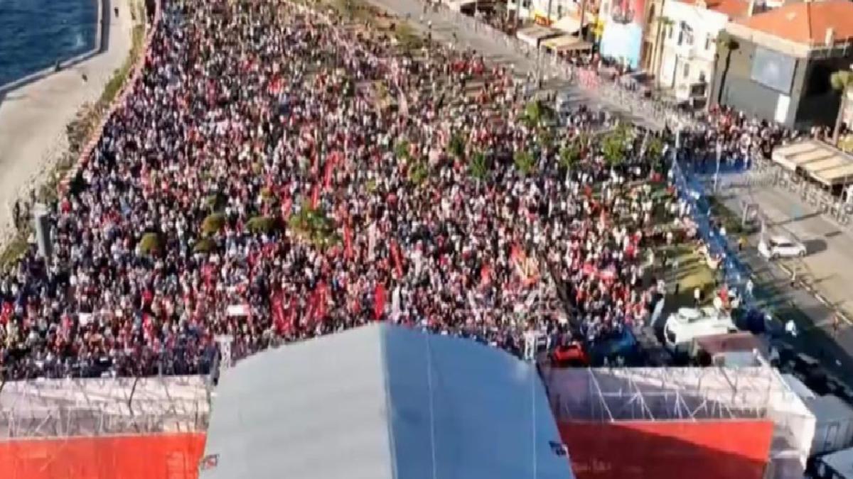 CHP’nin İzmir’de miting yaptığı Gündoğdu Meydanı boş kaldı