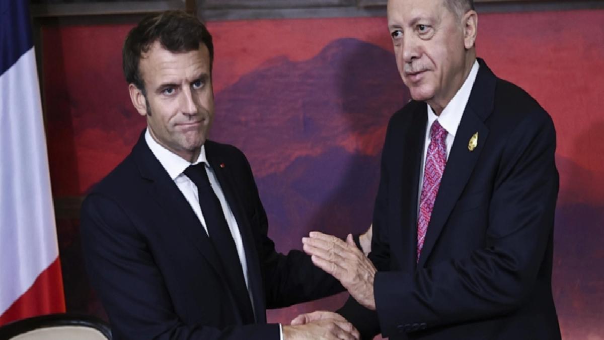 Cumhurbaşkanı Erdoğan, Macron ile görüştü