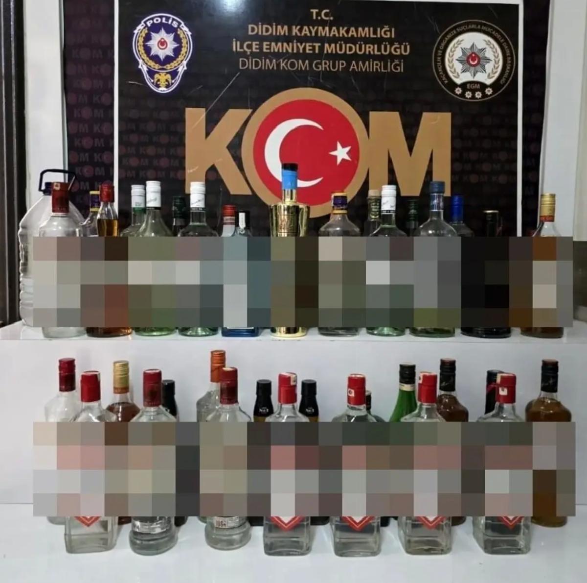 Didim’de 40 Şişe Kaçak İçki Ele Geçirildi