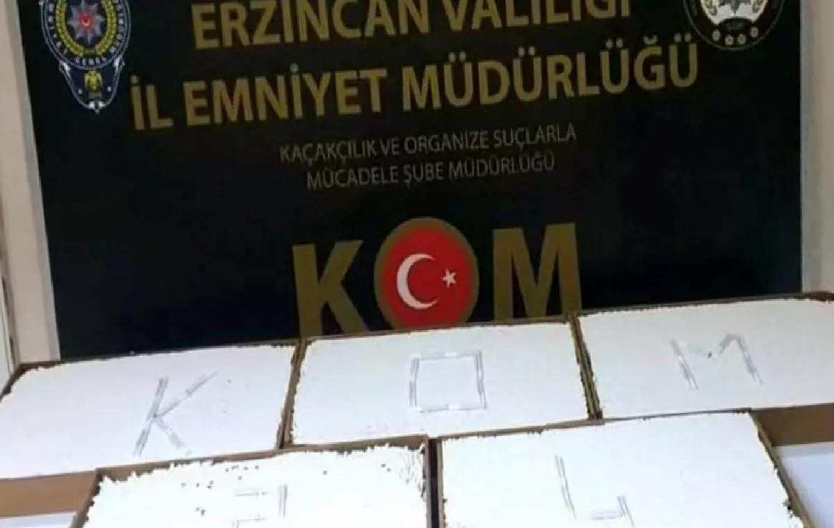 Erzincan’da 25 Bin Kısım Kaçak Makaron Ele Geçirildi