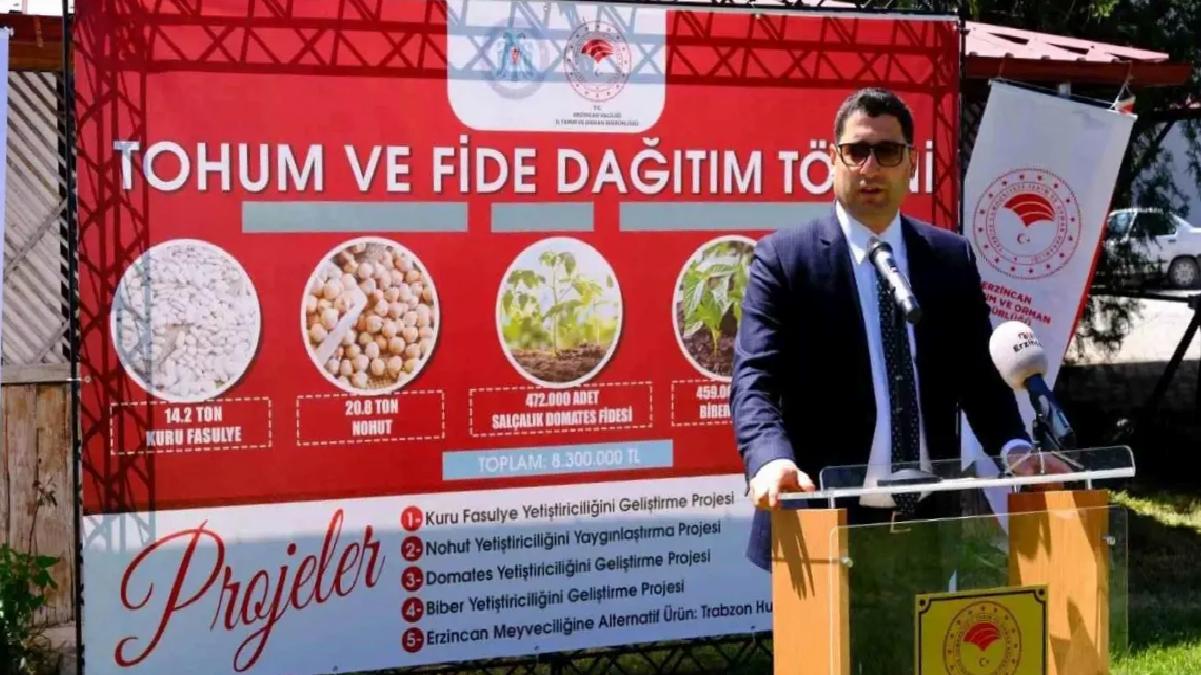Erzincan’da Çiftçilere Domates Fidesi Dağıtıldı
