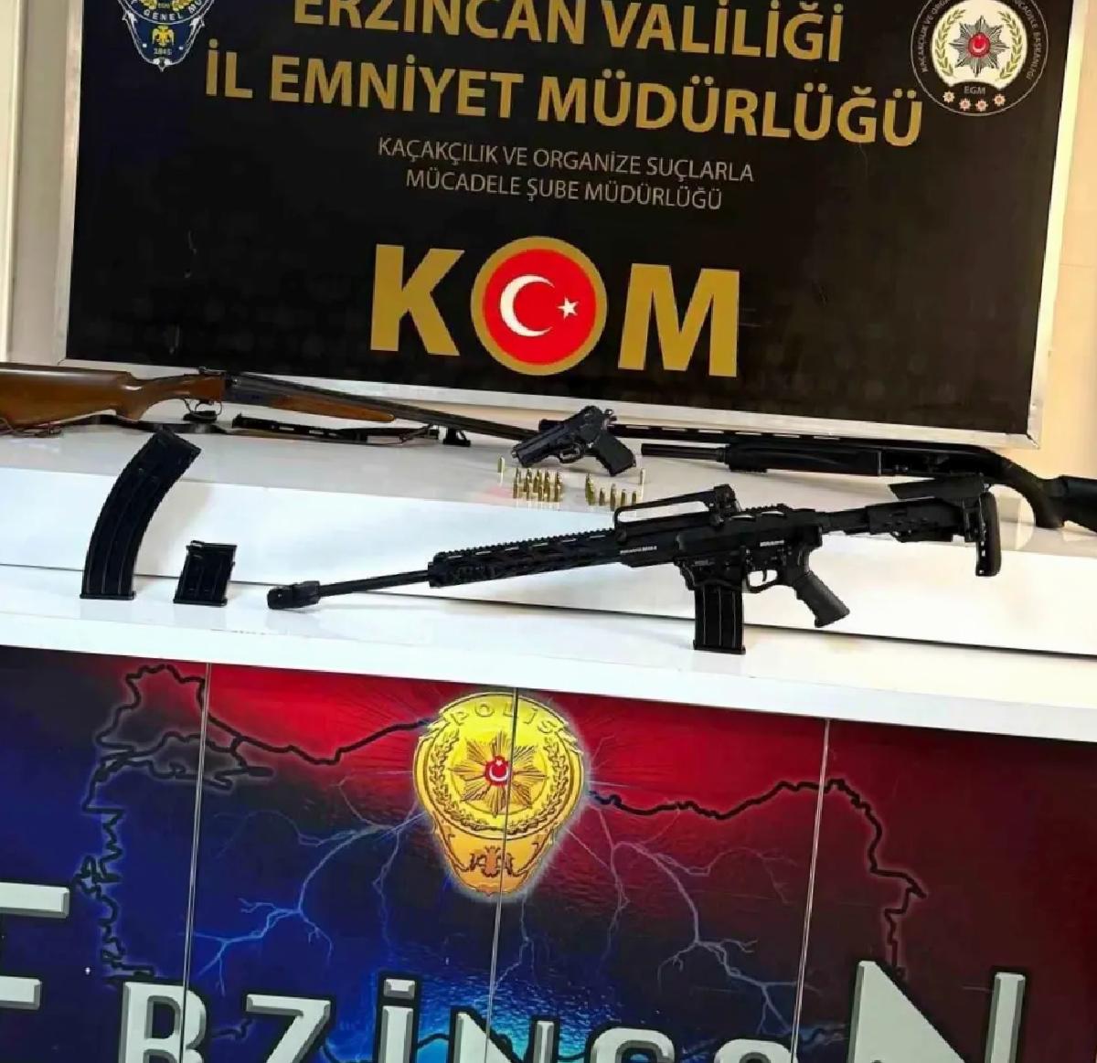 Erzincan’da Silah Kaçakçılığı Operasyonu