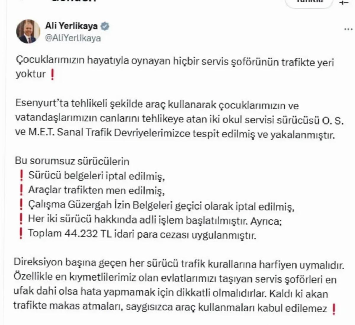 Esenyurt’ta Tehlikeli Şoförler Yakalandı