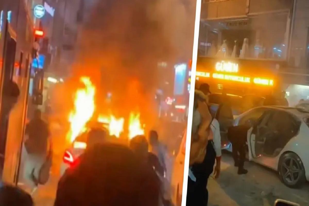 Galatasaray Kutlamasında Yangın