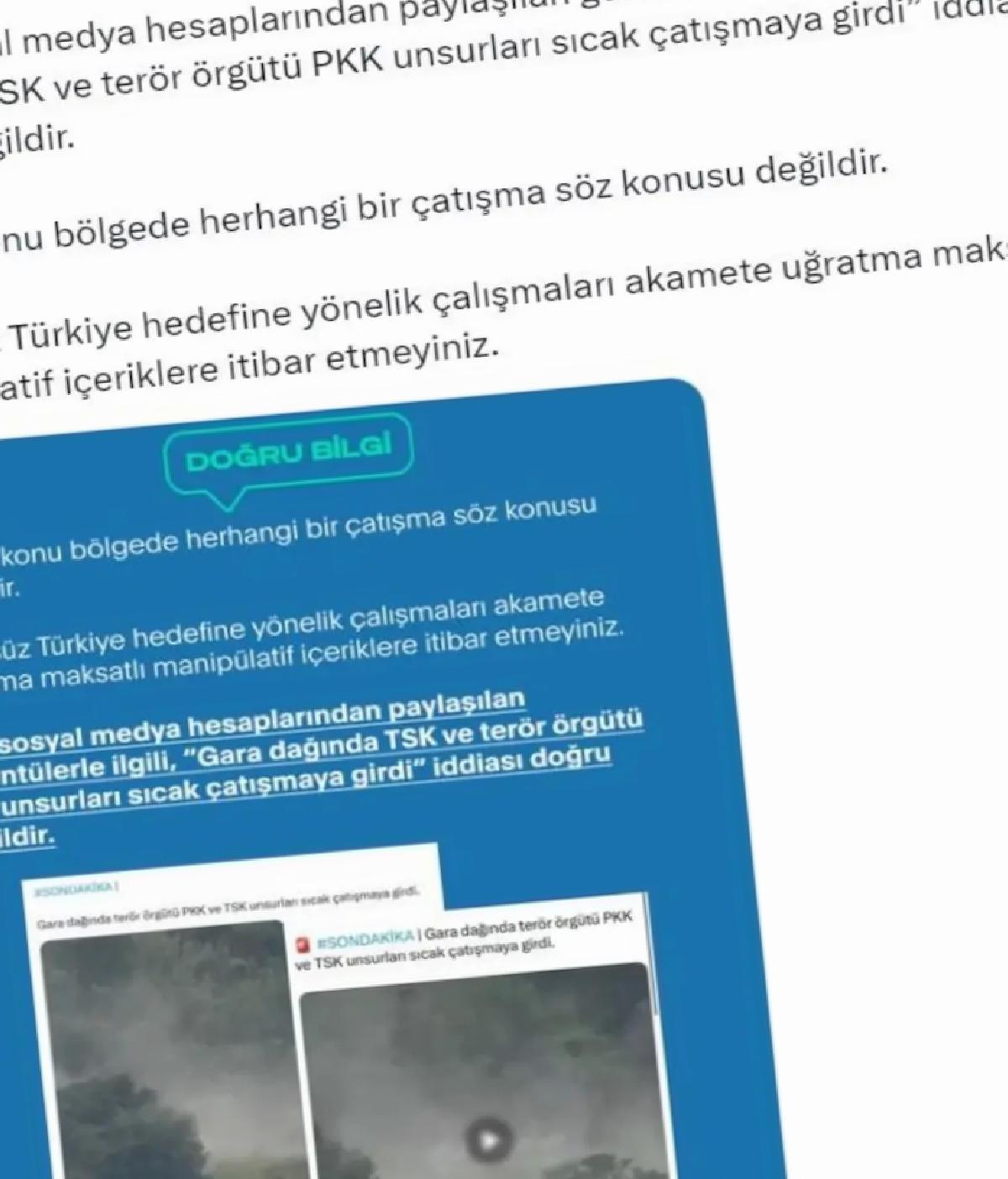 Gara’da Çatışma Tezi Yalanlandı