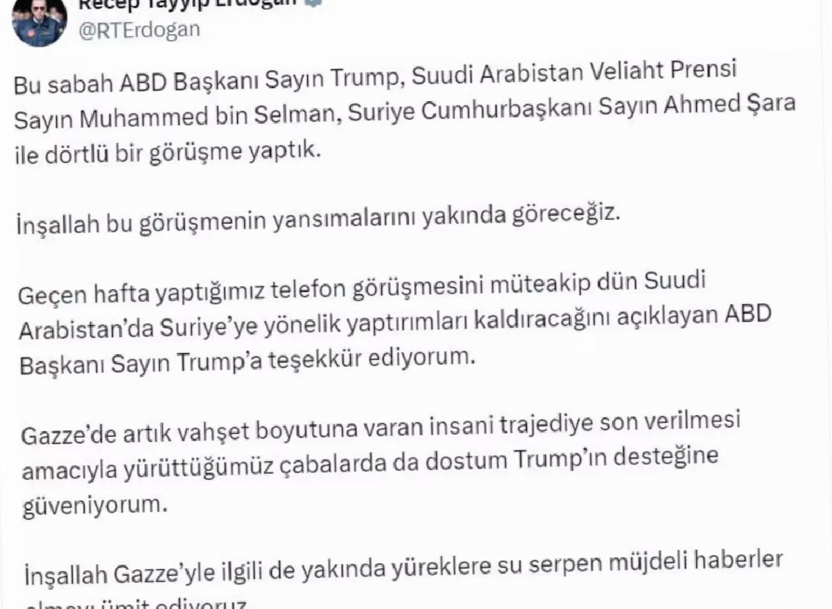 ‘GAZZE’YLE İLGİLİ MÜJDELİ HABERLER ALMAYI ÜMİT EDİYORUZ’