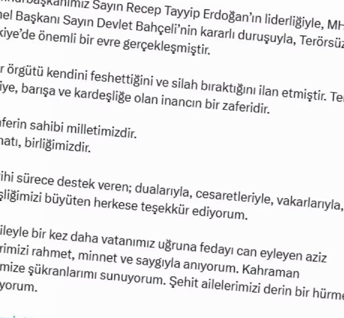 İçişleri Bakanı Yerlikaya: Artık silah değil, kelam konuşacak