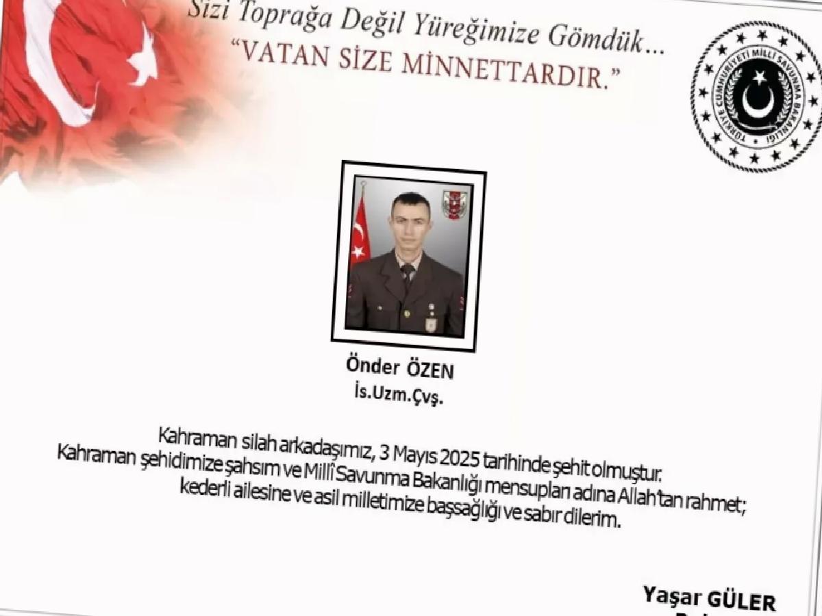 Irak’ın kuzeyindeki Pençe- Operasyon bölgesinde mayına basan uzman çavuş şehit oldu (2)