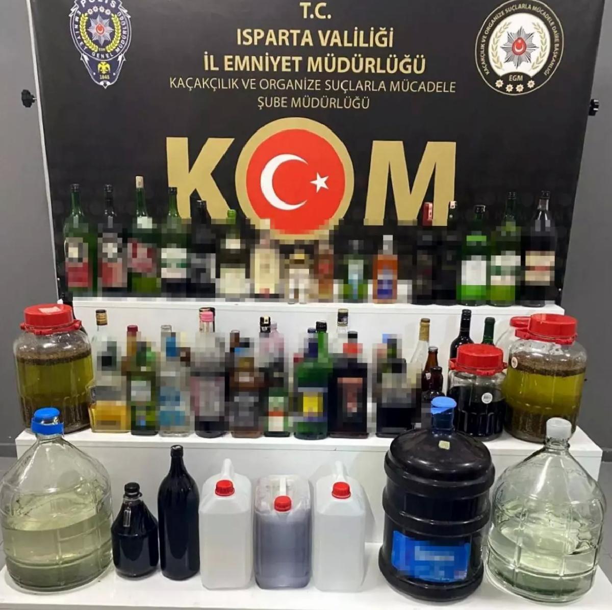 Isparta’da Kaçak Alkol Operasyonu