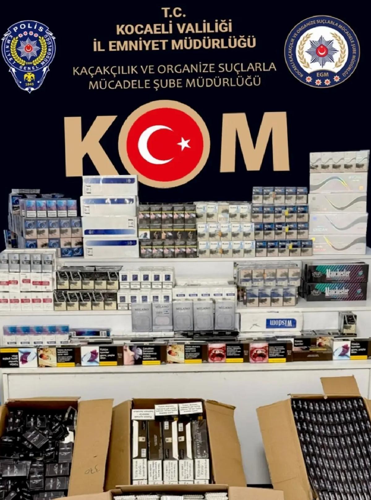 İzmit’te Kaçak Sigara Operasyonu