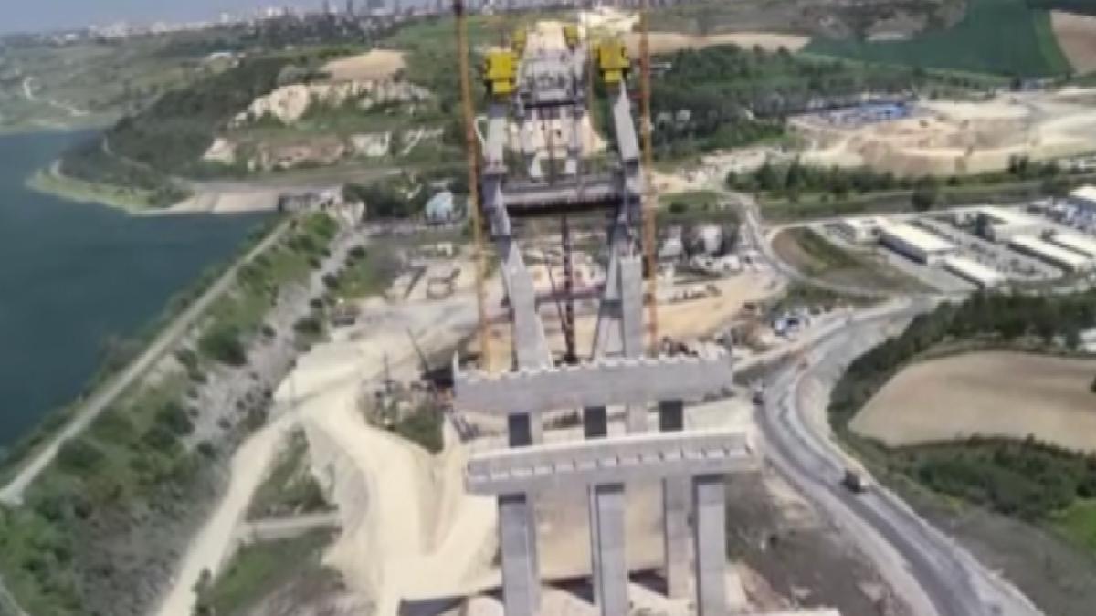Kanal İstanbul’un birinci köprüsünün ayakları 100 metreyi aştı