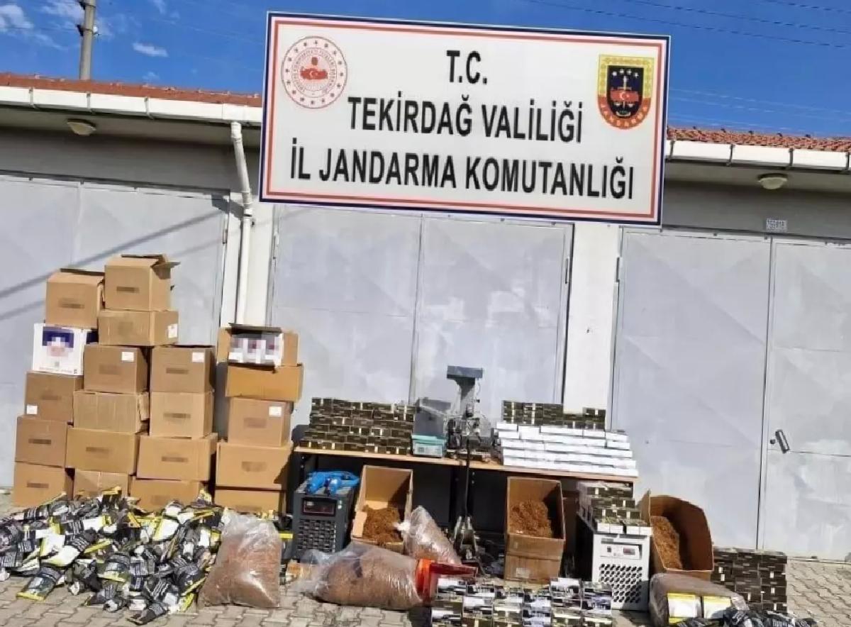 Kapaklı’da Kaçak Makaron Operasyonu