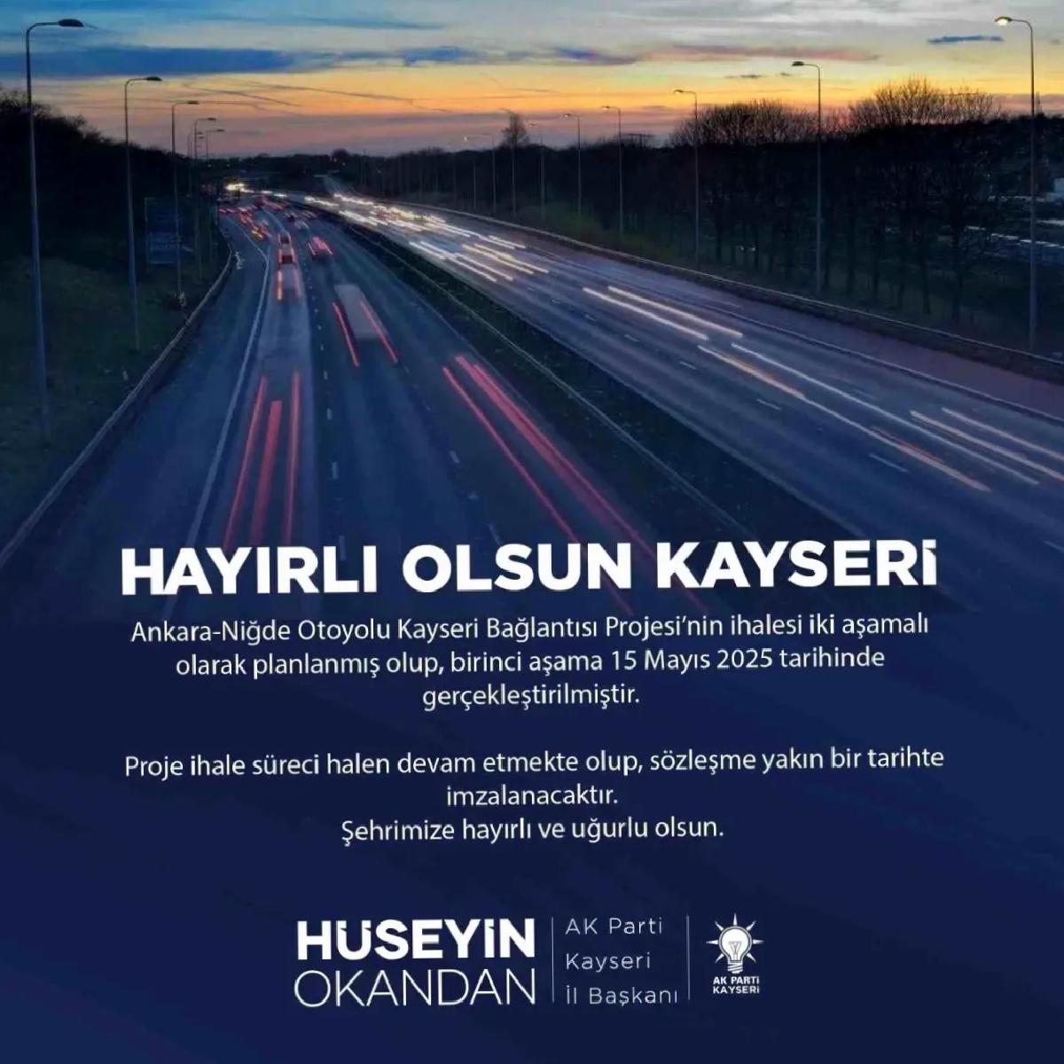 Kayseri Otoyolu İhalesi Gerçekleşti