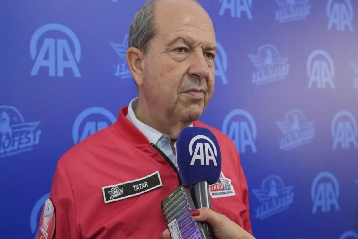 KKTC Cumhurbaşkanı Tatar, TEKNOFEST KKTC’de AA standını ziyaret etti Açıklaması