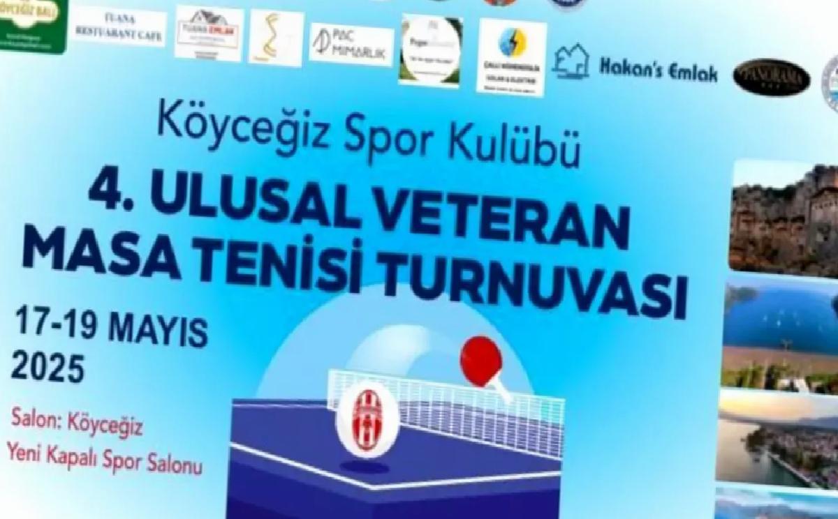Köyceğiz’de Ulusal Veteran Masa Tenisi Turnuvası