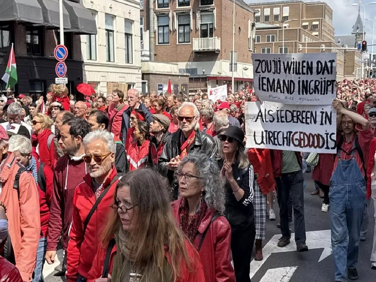 Lahey’de Filistin İçin Büyük Protesto