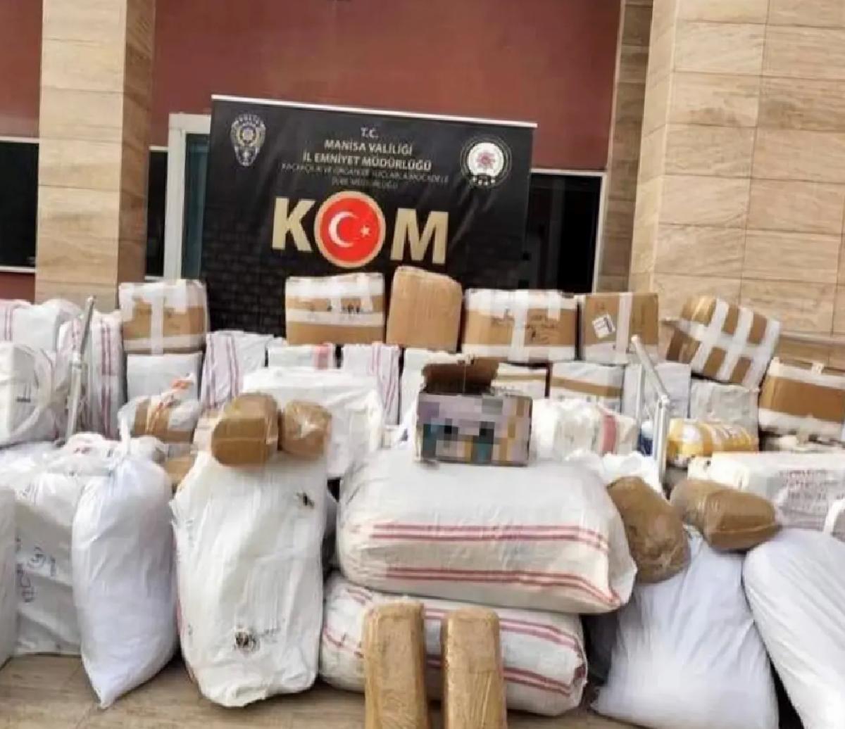 Manisa’da 2 Ton Kaçak Tütün Ele Geçirildi