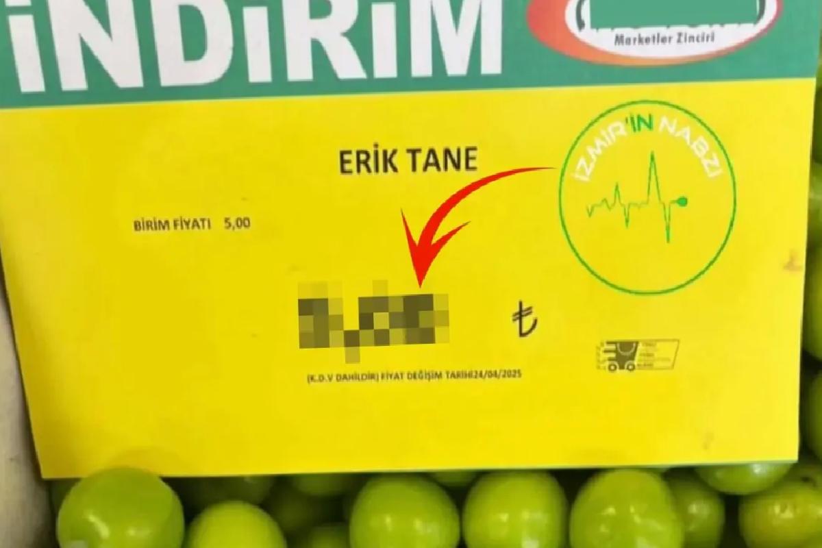 Markette tane ile satılan eriğin fiyatını görenler gözlerine inanamadı