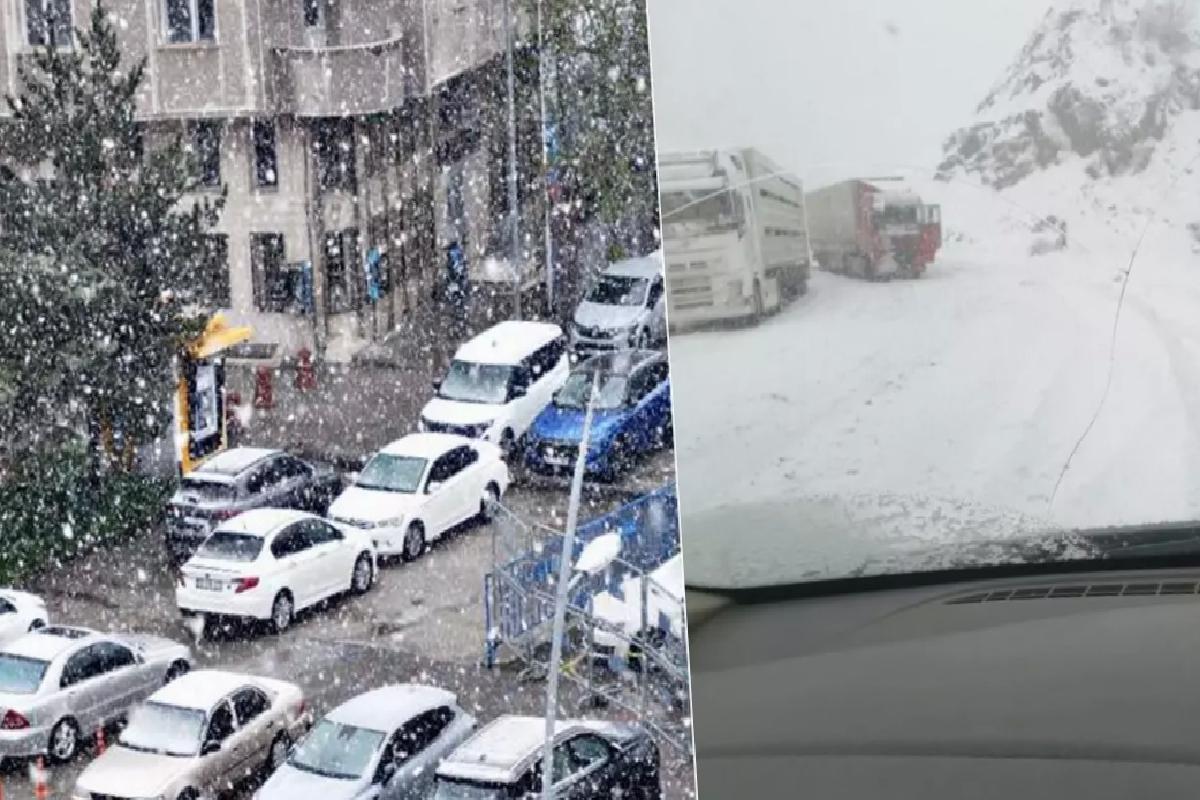 Mayıs ayında kar sürprizi! Kent merkezi beyaza büründü