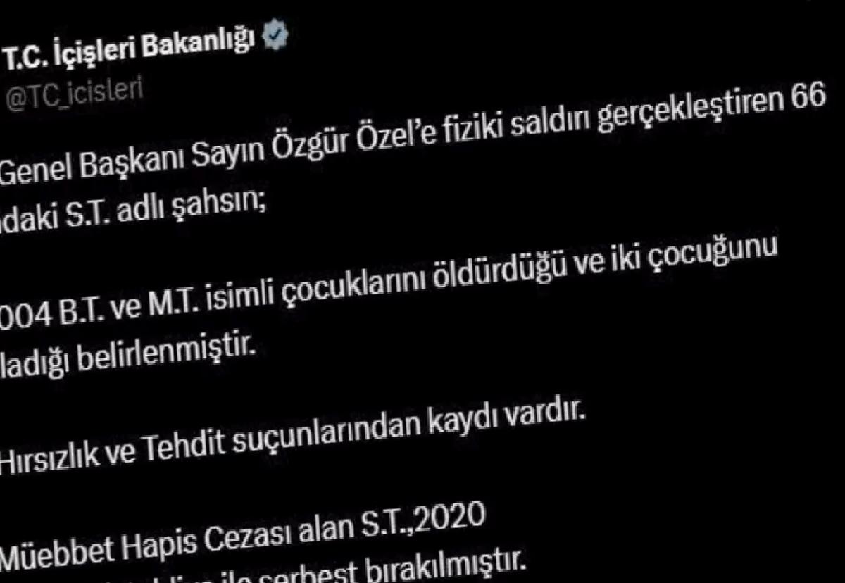 Özgür Özel’e Saldıran Şahıs Özgür Bırakıldı