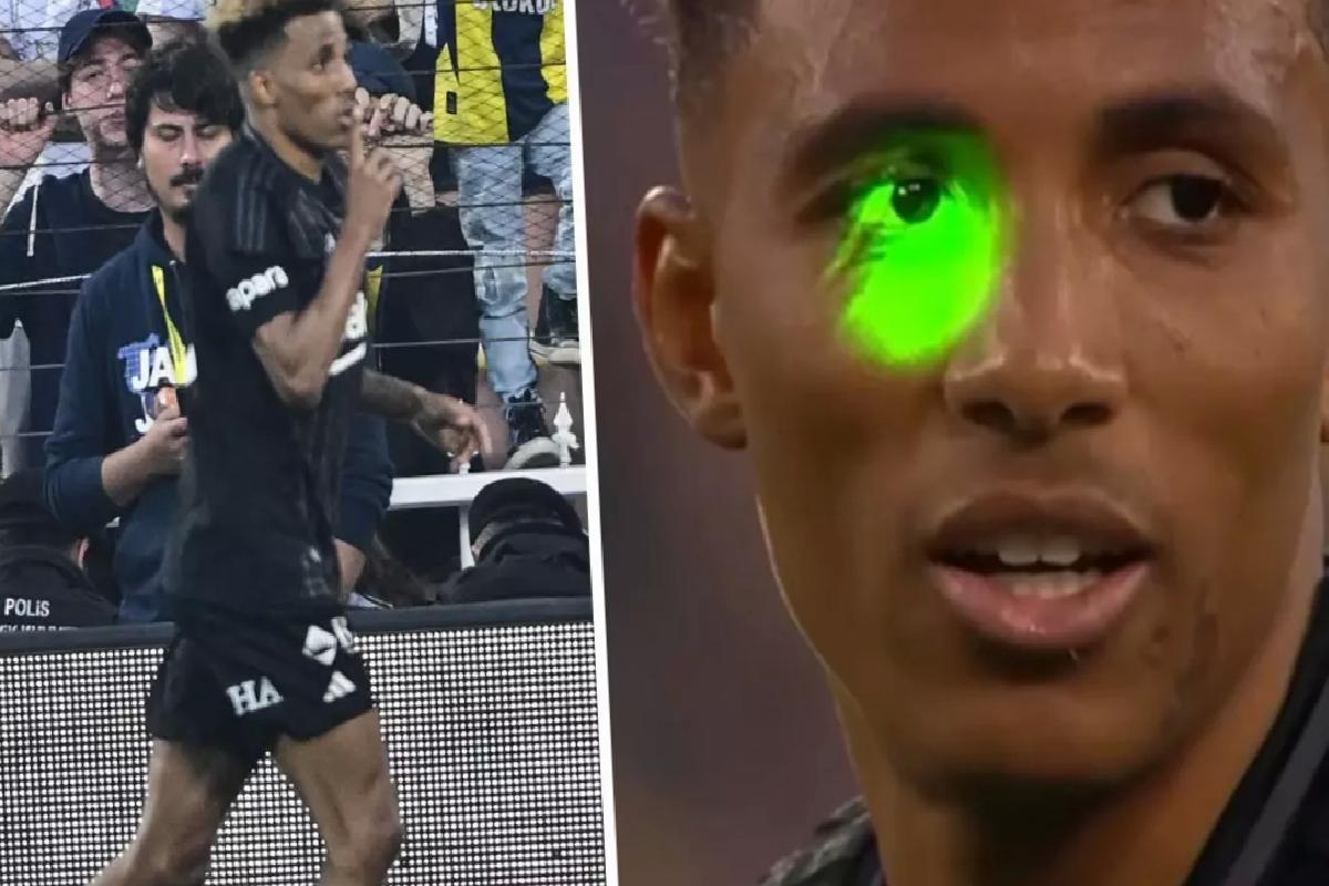 Penaltının başına geçen Gedson Fernandes’e lazer tuttular