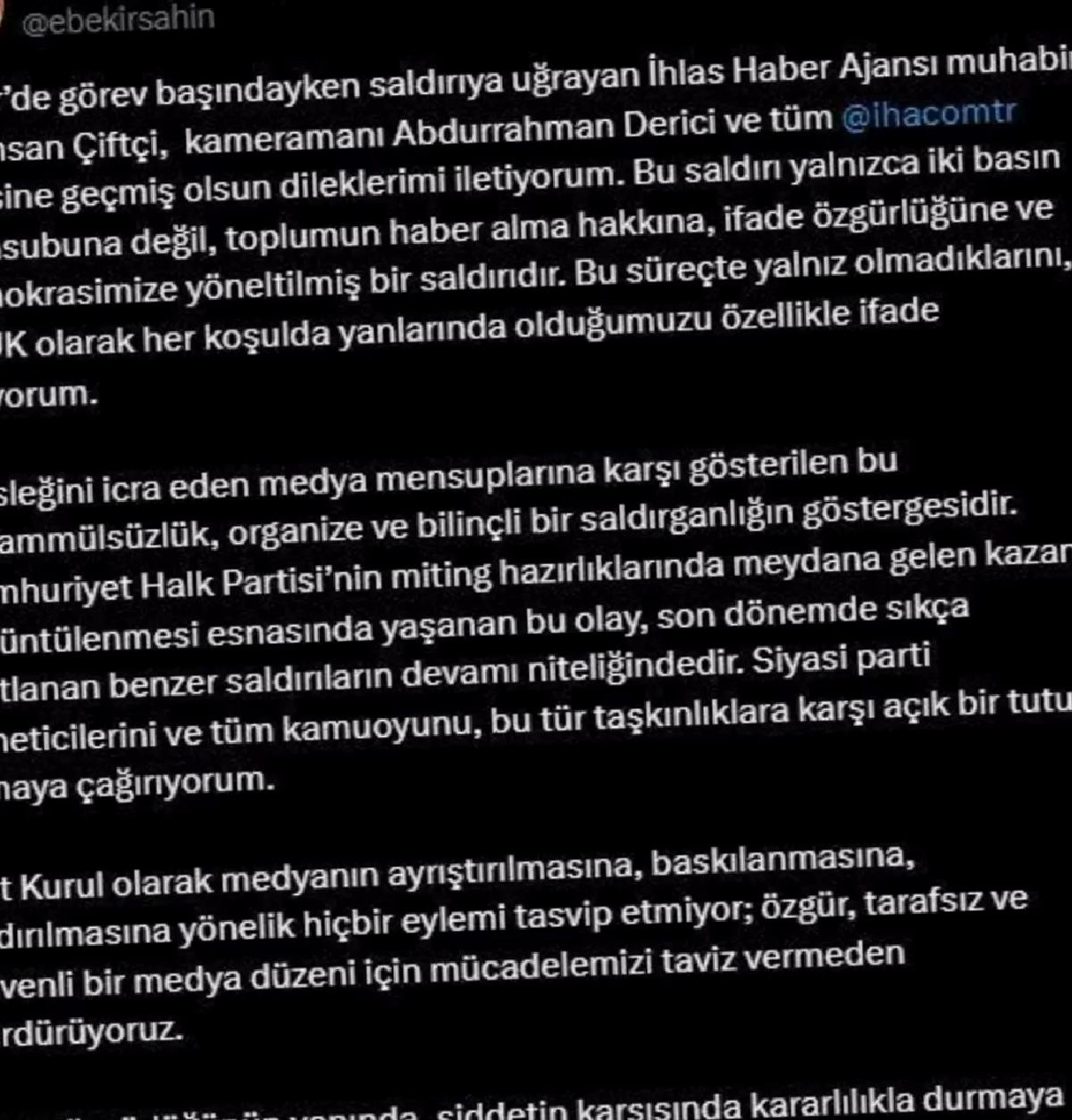 RTÜK’ten İHA Gruplarına Geçmiş Olsun Bildirisi