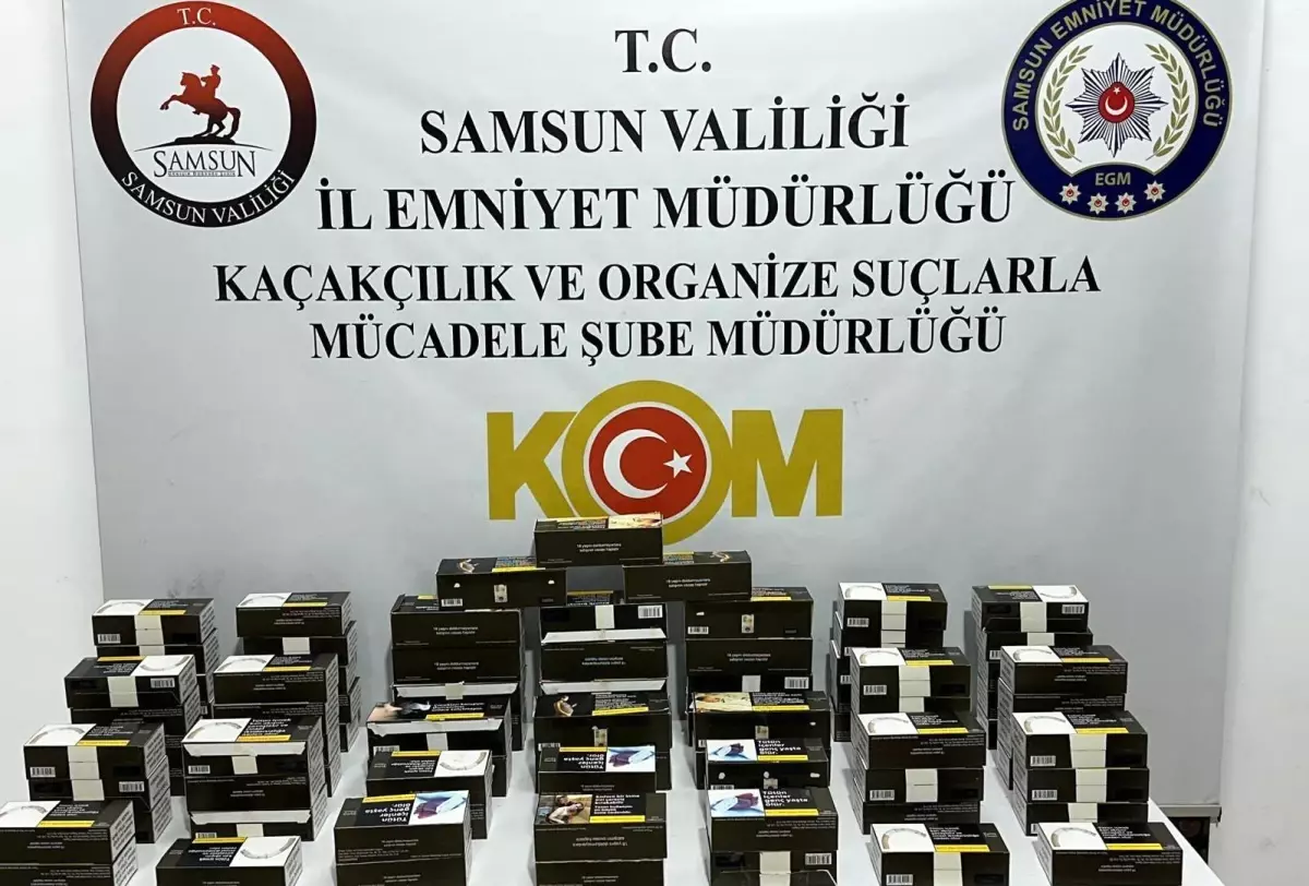 Samsun’da 18 Bin Kaçak Makaron Ele Geçirildi
