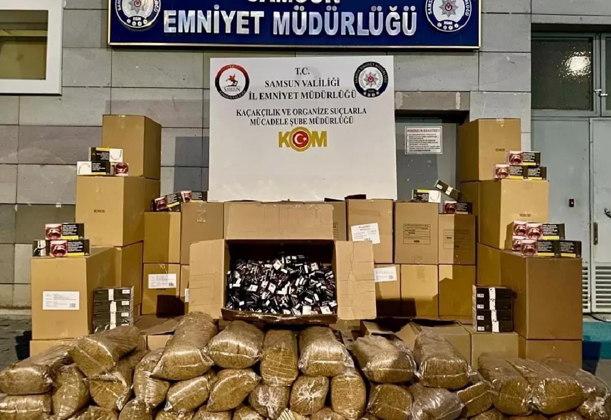 Samsun’da Kaçak Sigara Operasyonu