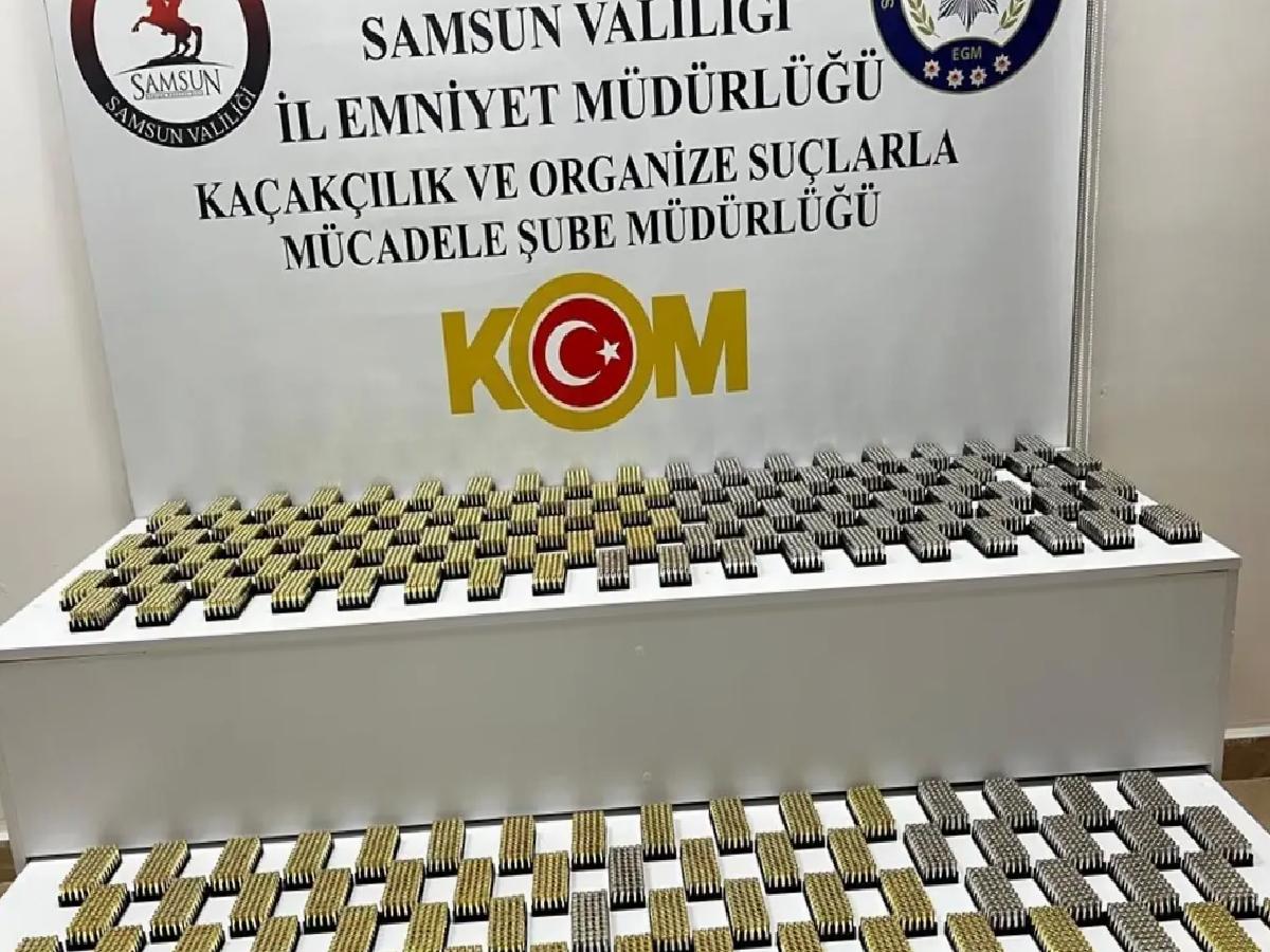 Samsun’da Kaçak Tabanca Fişeği Ele Geçirildi