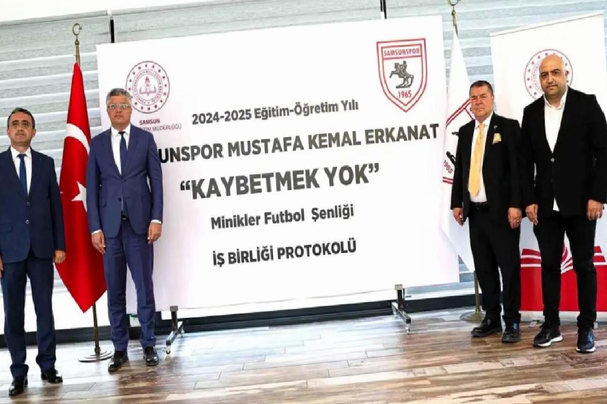 Samsunspor ve Ulusal Eğitimden Miniklere Futbol Şenliği İş Birliği