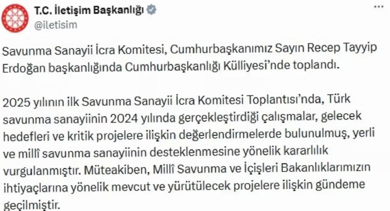 Savunma Sanayii İcra Toplantısı Yapıldı