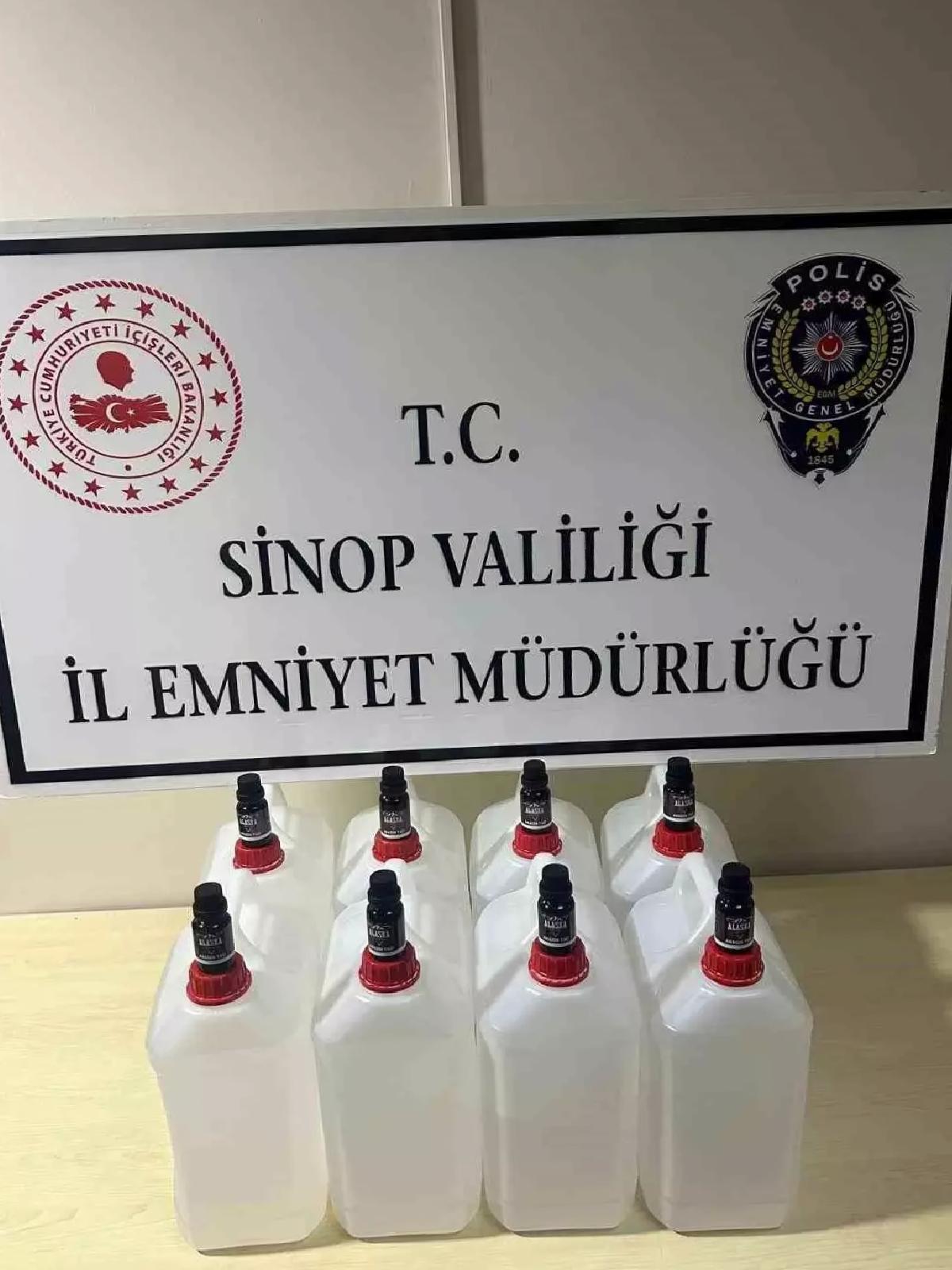 Sinop’ta 40 Litre Etil Alkol Ele Geçirildi