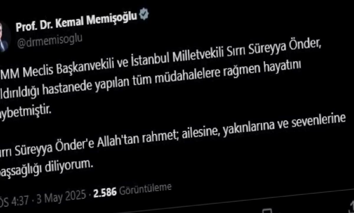 Sırrı Süreyya Öncü’nün Vefatı