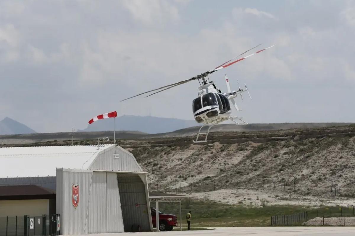 Sivrihisar’da Gençler Helikopterle Uçtu
