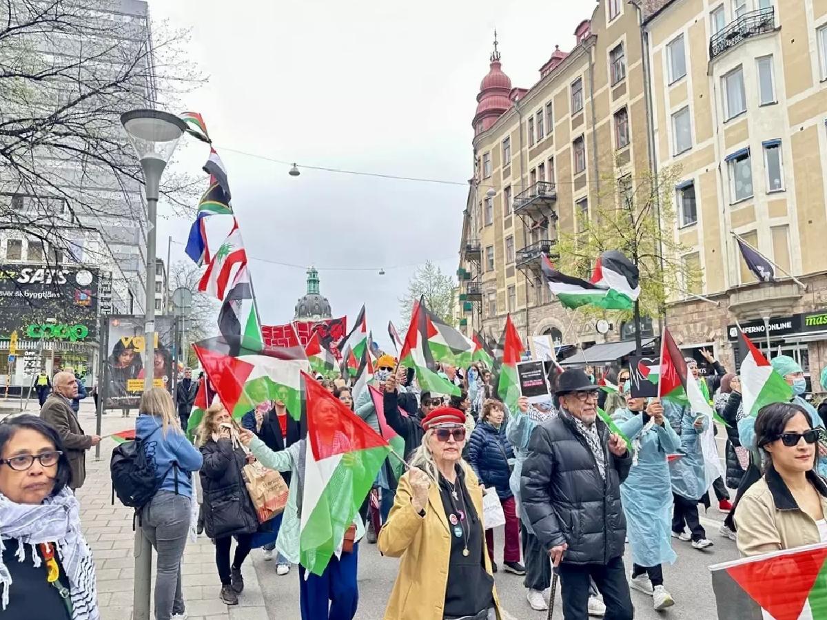Stockholm’de Filistin’e Dayanak Gösterisi