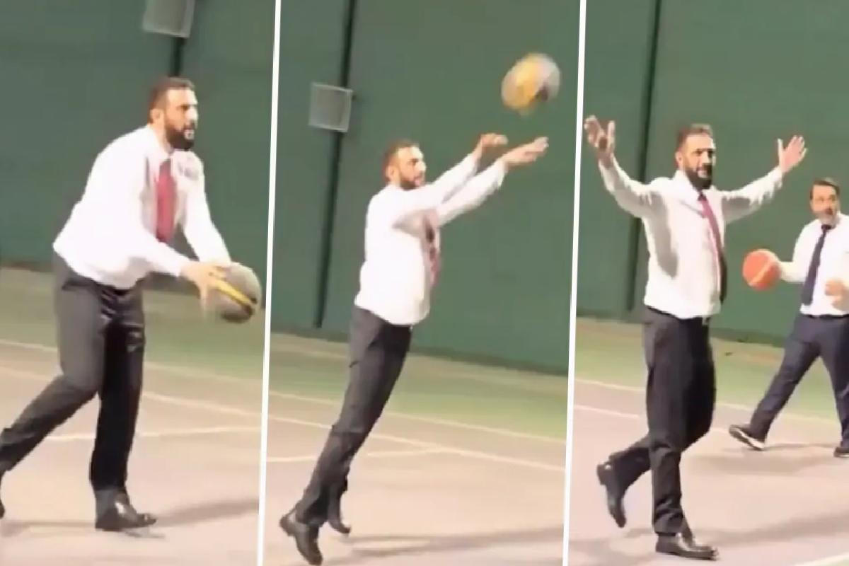 Suriye Cumhurbaşkanı Ahmed Şara Dışişleri Bakanı ile basketbol oynadı