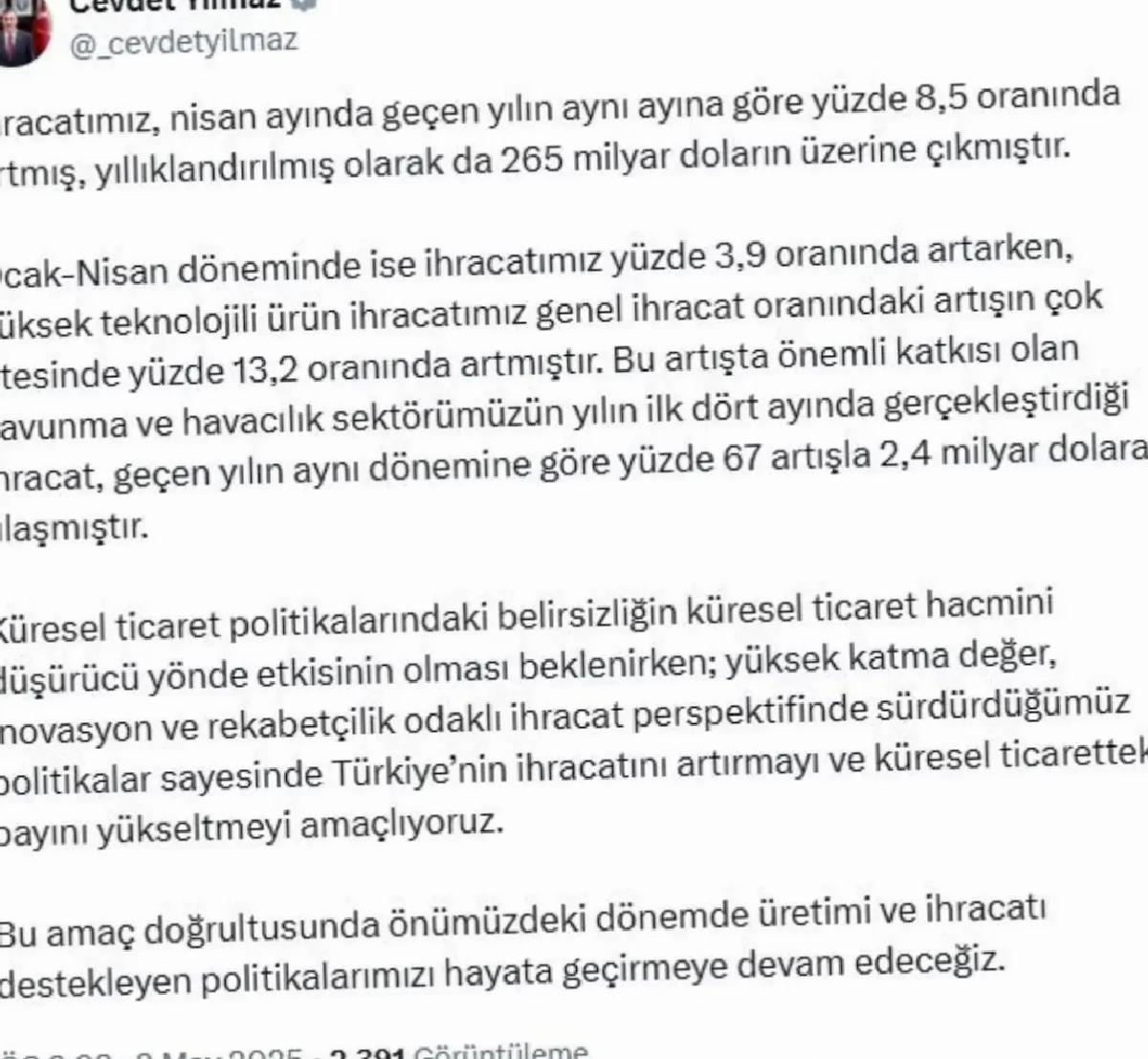 Türkiye İhracatı Artıyor