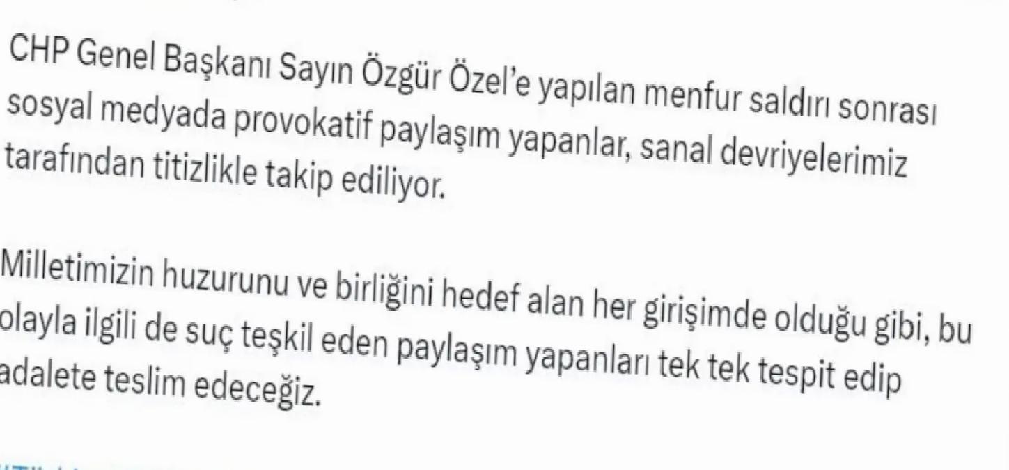 Yerlikaya: Provokatif Paylaşımlar Takip Ediliyor